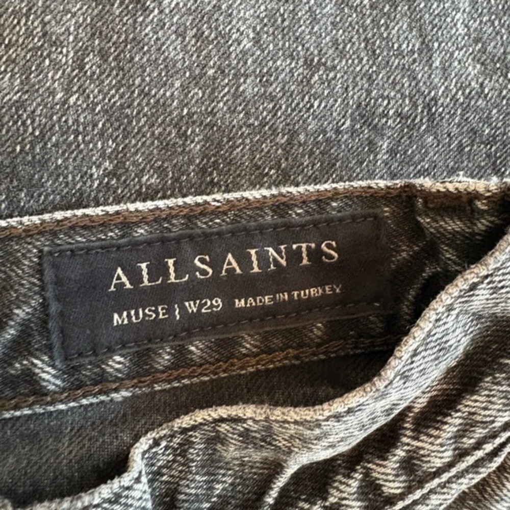 All Saints Gray Straight Leg Jeans